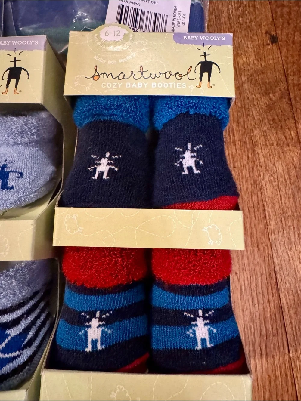 Smartwool Baby Sock & Bootie Sets - Light Blue and Navy